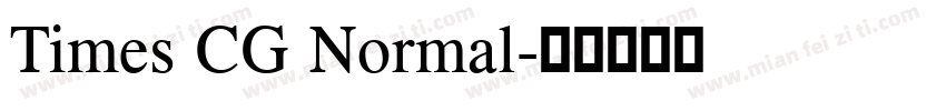 Times CG Normal字体转换